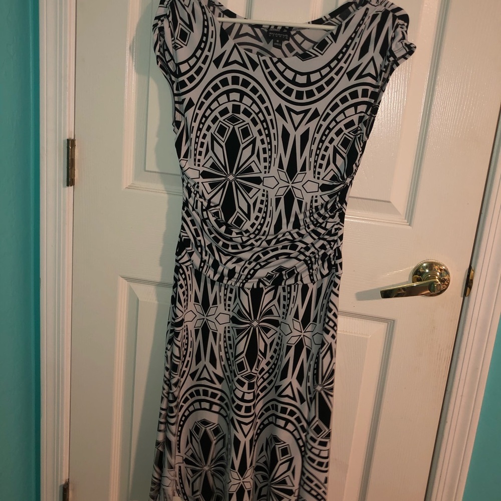 Adult black and white dress